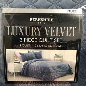 Luxury Velvet 3 piece quilt set